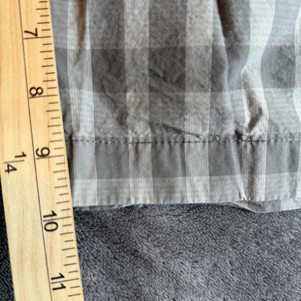 Tommy Hilfiger Mens Grey White Gingham Plaid Cotton Chino Shorts Size 40